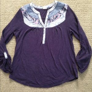 Anthropologie mixed media top EUC